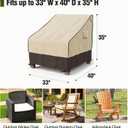 MR. COVER Patio Chair Cover Waterproof, UV Resistant Outdoor Lawn Patio Furniture Protective Cover, Heavy Duty Oxford Cloth Windproof Garden Lounge Deep Seat Cover Fits up to 33"W x 40"D x 35"H