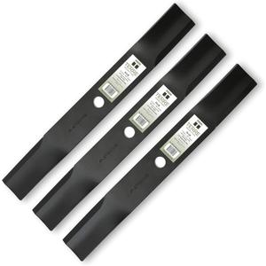 Terre Products, 3 Pack High Lift Lawn Mower Blades, 60 Inch Decks, Compatible with John Deere 160, 260, 400, 420, 430, 655, 755, 855, 4010, and More, Replacement for AM100538, M141785, M87622