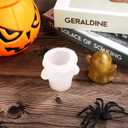 8 x Halloween Candle Stencil, 3D Ghost Shape Molds Silicone Ghost Candle Mould for Soap Candy Chocolate Halloween Resin Stencil for DIY Crafts Haunted House Wedding Party Decor