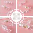 ARTIBETTER 24Pcs Candy Shaped Jewelry Box Mini Clear Jewelry Case Plastic Beads Storage Containers Travel Case Beading Storage