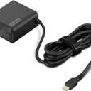 Lenovo USB-C 65W Wall Charger - PD 3.0 - Power Adapter for Laptop, Tablet, Notebook, USB-C Compatible Devices - Slim, Light and Portable with 6.5 Foot Cable - Black