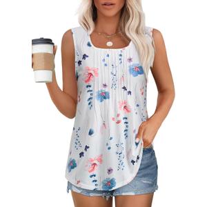 Ribbed Tank Tops for Women 2025 Summer Sleeveless Collar Polo Shirts Dressy Casual V Neck Camisole Work Blouses (White)