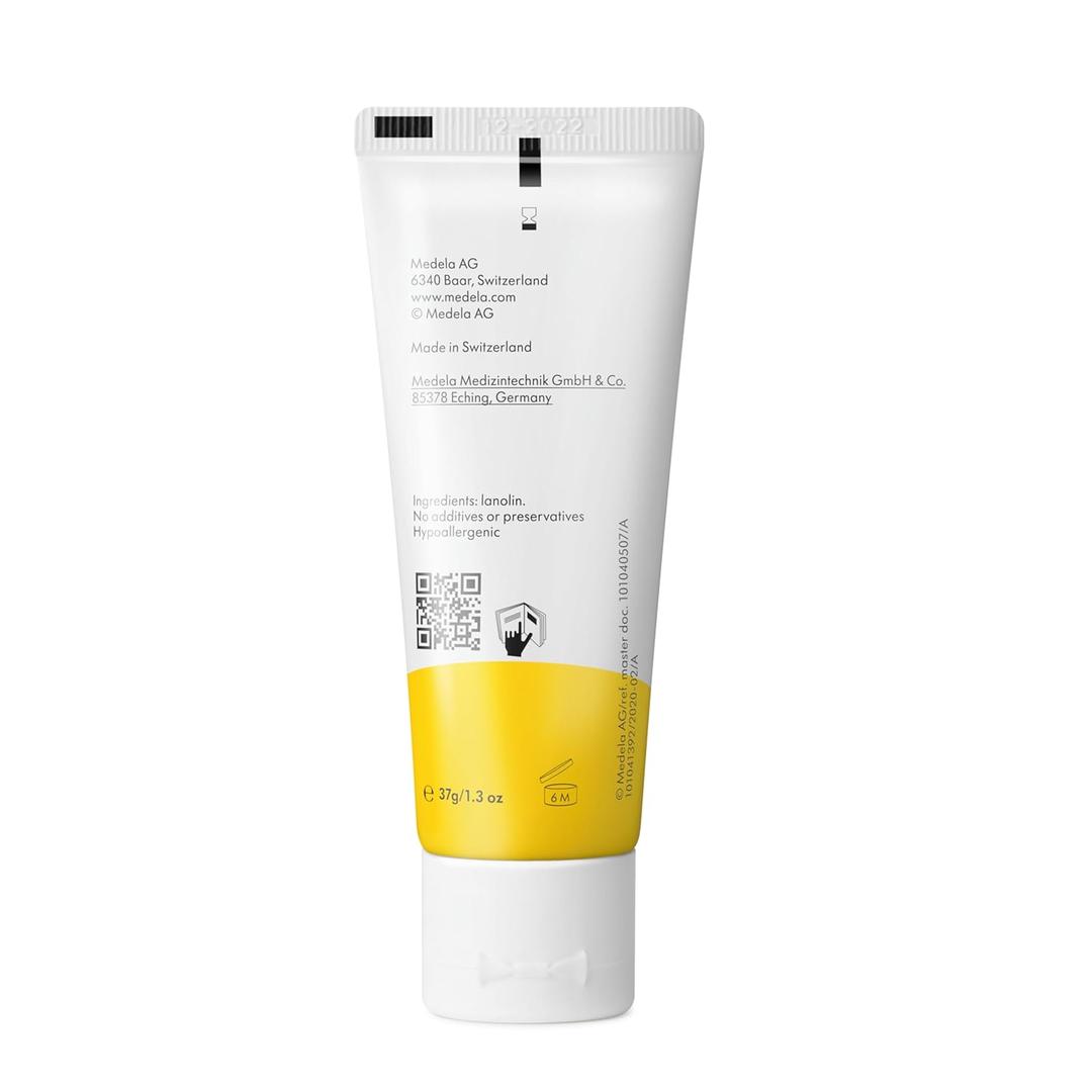 Medela Purelan Lanolin Nipple Cream, Fast Relief for Sore Nipples & Dry Skin During Breastfeeding, Safe for Breastfeeding Baby, Natural, Hypoallergenic, Fragrance-Free, 37g