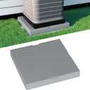 Mini Split Pad for Condenser: Ground Base for Air Conditioner Outdoor Condenser Units, Plastic Equipment Pad for Ductless Minisplit Heat Pump Systems HAVC, Gray, 24'' x 24'' x 3''