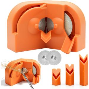 Drill Bit Sharpener – Portable Multipurpose Drill Bit Sharpener Tool with 2 Grinding Wheels, Adjustable Angles for HSS, Masonry & Carbide Bits (5/64"–5/8")