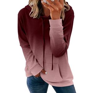 onlypuff Women's Pullover Hoodies Teen Girls Trendy Fall Fashion Tops Hooded Sweatshirts (Medium, A A-Red)