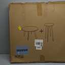 Outdoor Patio Coffee Table Set of 2, Weather Resistant End Table, Round Nesting Tables for Living Room Balcony Office,Black