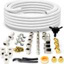 GASHER Compressed Air Piping System, 3/4 Inch ID100 Feet HDPE Pipe, Garage & Shop Air Line Kit, Leak-Proof & Easy to Install