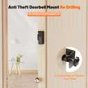 Blink Doorbell Mount, 2nd Gen Anti-Theft Blink Doorbell Camera Mount No Drilling with Rain Cover, Fit for Blink Video Doorbell 1st & 2nd Gen, No Block Sensor & Night Vision
