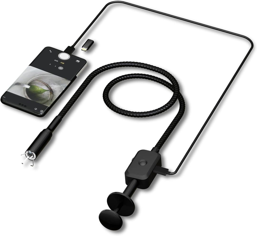 Visual Drain Clog Remover,Drain Snake Camera with HD Inspection, Aluminum Alloy Claw,Strong Magnetic Suction Head,Adjustable LED Light,Suitable for Blockage Detection Cleaning and Item Retrieval