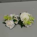 2pcs Artificial Flower Shoulder Corsages for Wedding, Mother of The Bride Corsage, Party Prom Corsages for Ceremony Anniversary Party Home Decor (White)