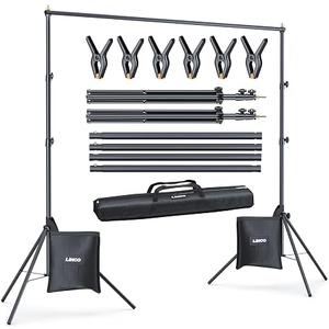 Linco Lincostore Backdrop Stand Kit 10x7ft for Photography
Adjustable back drop holder frame with clamps, sand bags, carry bag for party, event decoration, wedding & photo studio