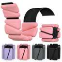Wrist Weights, Ankle Weights for Women Men, Adjustable Wrist Weighted Bracelet for Home Gym Workout, Running, Yoga, Exercise, Strength Training, Set of 2 (1LB Each)-Pink