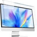 GlanceGuard 2 Pack 23 24 Inch Blue Light Blocking Screen Protector for Computer Monitor, Easy Hang-On Anti Blue Light Filter Panel, HD UV Blocker Eye Strain Shield for WFH Office Desktop