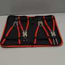 TOOLEAGUE 4 Pcs Snap Ring Pliers Set, Circlip Pliers, 13 inches Internal/External Heavy Duty for Ring Remover Retaining Straight Bent Lock Ring Pliers Set (Red)