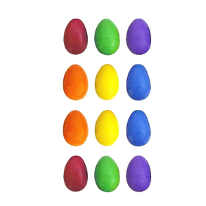 Fillable Easter Eggs 8x6cm Colorful with Hinge Children Toy Accessory 32Pcs