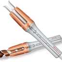 SHEGLAM Automatic Curling Iron 1 1/4 inch with 3 Temperatures Fast Heating, 2-Way Rotation, Anti-Scald, Anti-Tangle Rotating, Automatic Shut-Off for Hair Styling (Rose Gold)