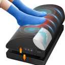 Foot Rest for Under Desk at Work, Heated Foot Stool with Vibration Massage, Adjustable Height Memory Foam Foot Stool,2 Heat Levels Ergonomic Desk Footrest