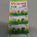 Vtreneg 10 Pack LR41 Button Batteries AG3 392 384 192 L736 L736f 1.5V Alkaline Battery for Thermometer