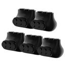 RVBOATPAT 3 Port Dual Entry Insulated Multi Tap Connector 4-14 AWG Black Insulated Connectors 5/32" Allen Hex Aluminum Wire Connector - 5 Pack