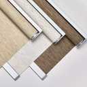 Persilux Custom Size Natural Woven Cordless Roller Shades, Free-Stop Window Shades for Home, Roller Window Shades, Light Filtering Window Blinds for Windows, Kitchen and Door (Cream)
