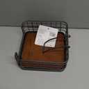 Spectrum Madison Weighted Napkin Holder (Industrial Gray) - Dispenser & Dcor for Kitchen, Dining Room, Outdoor, & Bar Tabletop Storage