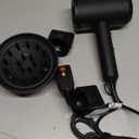 slopehill Professional Ionic Hair Dryer, Powerful 1800W Fast Drying Low Noise Blow Dryer with 2 Concentrator Nozzle 1 Diffuser Attachments for Home Salon Travel (Black)