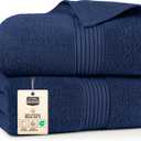 Utopia Towels Premium Jumbo Bath Sheet 1 Pack, 100% Cotton, Highly Absorbent and Quick Dry Extra Large Bath Towel, Super Soft Towel, 35 by 70 Inches, Navy