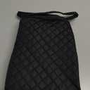 Large Quilted Fabric Cotton Reusable Inusulated Lunch Tote Bag Cooler Snack Bag Women Pretty Thermal Lunch box Storage Gift Bag for Work & Outdoor (Black)