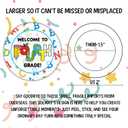 3 x Back to School Alphabet Stickers  Colorful Welcome Stickers for a New School Year, 40 Pieces for Classroom Decor, School Events, and Learning Motivation