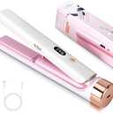 Cordless Hair Straightener Portable Travel Rechargeable Flat Iron, Fast Heating, Adjustable Temperature for Professional Straightening & Curling, Portable and Travel-Friendly (White)