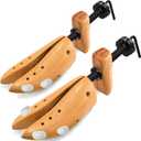 2PCS Professional Wood Shoe Stretcher Adjustable Width and Length Shoe Stretcher Widener Expander for Women and Men