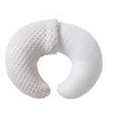 Nursing Pillow and Positioner, Breastfeeding, Bottle Feeding, Baby Sitting Support with Removable Ultra Soft Cover, Tummy Time Support for Baby Boys and Girls (Beige) (22" x 17.7" x 5.9")