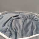 H.VERSAILTEX Velvet 4 Piece High Stretch Sofa Slipcover Cover Furniture Protector Form Fit Luxury Thick Velvet Extra Large Sofa Cover for 3 Cushion Couch Width Up to 105 Inch (XL Sofa, Stone Blue)