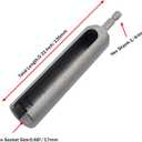 5 x Slotted Drill Bit Socket Wrench Tool,0.66"/17mm Hex Socket Nut Driver,1/4" Hex Shank,5.3"/135mm Length - 1pcs