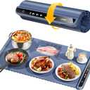Warming Mat for Food,Food Warming Mat,Electric Warming Tray for Buffets Party and Home Daily Use,Heating Fastly in 10s,Portable Design,Timed Function for Your Family. (26x15 Inch, Dark Blue)