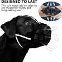 Breathable Basket Dog Muzzle - Adjustable, Prevents Biting/Chewing/Scavenging for Small/Medium/Large Dogs - Panting/Drinking Friendly, Easy Clean for Training (Muzzle 11.4-12.2 in, 44.1 lbs)