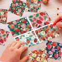 48 Sheets 6'' x 6'' Scrapbook Paper, 12 Designs Strawberry Scrapbook Paper Pad, Fruit Theme Pattern Decoupage Paper for Card Making Folded Card Supplies Journals DIY Crafts Photo Album