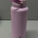 POWCAN 40 oz Insulated Water Bottle with 2-in-1 Straw and Spout Lid, Keep Cold 24H, Leak-Proof, BPA-Free, Double Wall Stainless Steel Water Bottle for Sports, Gym, Travel, and School (Cotton Candy)