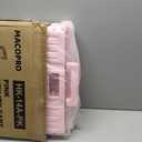 MACOPRO Folding Utility Cart Portable Rolling Crate Handcart Shopping Trolley Collapsible Tool Box, with Lid, Basket on 4 Rotate Wheels, for Grocery, Shopping, Office, Teacher (Pink)