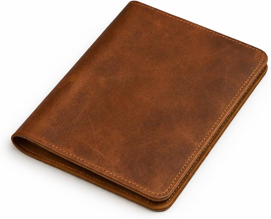 A5 Leather Journal 5.75x8.25 inches Refillable Journal Cover for Large Moleskine, Leather Handmade Notebook A5 Cover Large Leather Journal for Professionals (Tan)