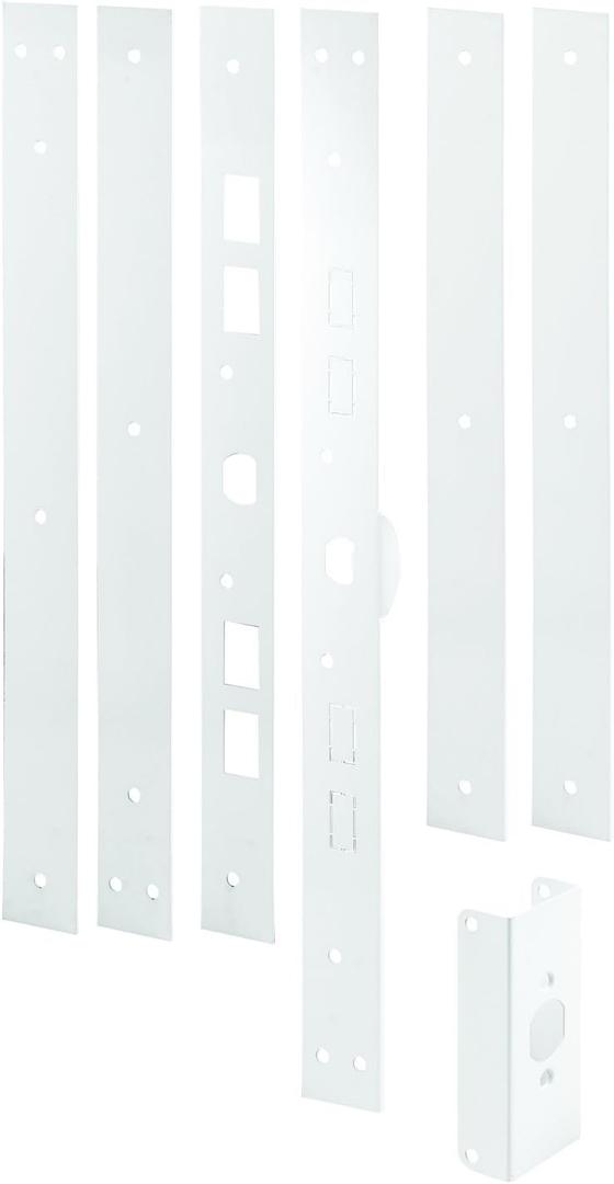 Prime-Line U 11026 Jamb Repair and Reinforcement Kit, 59-1/2 In. Installed, Steel Construction, White (1 Kit)