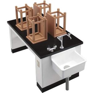 Hasegawa FA04 1/12 Figure Accessory Series, Science Room Desk and Chair, Plastic Model