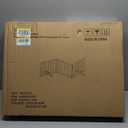 Dog Gates for Doorways Stair House Freestanding Pet Gates for Dogs Wooden Dog Gate with Support Feet Indoor Fence (3 Panel - 55 inches Wide, Espresso)