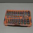 Klein Tools 65121IMPCT KNECT Deep-Well 3/8-Inch Drive Impact Socket Set, SAE and Metric, 23-Piece Tool Set, Impact Driver Adapter, Multi-Purpose Wrench Adapter, Color-Coded, MODbox Socket Organizer