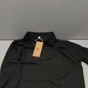 Askdeer Men's Muscle Polo Shirts V Neck Slim Fit Ribbed Long Sleeve Golf Collar Shirt Knit Casual Tee, Black, Small