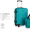 Wrangler Smart Spinner Hardside Luggage, 2 Piece Set, Teal