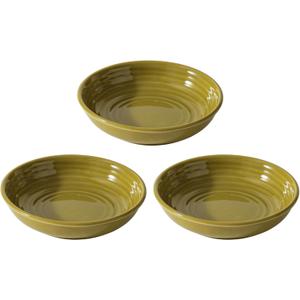 Havniva Ceramic Wide Whisker Friendly Cat Dishes, Set of 3 Ceramic Cat Bowls, Anti-Slip Indoor Kitten Feeding Food& Water Dish to Prevent Whisker Fatigue(3 Pcs, Matcha Green)
