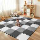 36Pcs Baby Play Mat for Floor, Foam Floor Tiles for Kids with Interlocking, Squares Foam Puzzle Carpet for Playroom,Crawling Rug for Babies 6-12 Months,Toddlers,11.8 * 11.8 * 0.6In Each