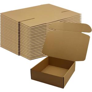 9x9x3 Inches Shipping Boxes Set of 25Brown Cardboard Boxes Recyclable Corrugated Mailers for Small Business, E-commerce, Gift Packaging Storage Boxes Products Box Self-Locking Folding Boxes